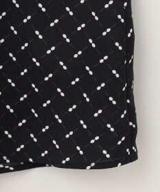 自由区 S 【セットアップ対応・洗える】ライトサテン8分袖 ブラウス