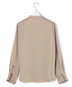 ICB L 【WEB＆一部店舗限定】 DrapySatin バンドカラーシャツ