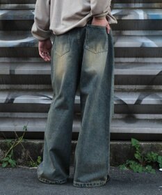 WEGO スーパーバギーダメージデニムパンツ