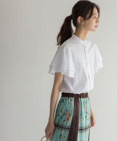 組曲 コットンレーヨンシャーティング ブラウス