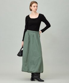 ICB 【洗える】【OUR WACOAL コラボ】カップイン スクエアネックロングTシャツ