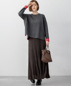 23区 L 【洗える】ダブルフェイス プルオーバー ニット