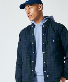 J.PRESS MEN マルチチェック×ナイロンタフタワッシャー リバーシブルシャツ