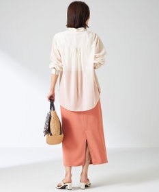 ANY SIS 【洗える】リネンライクシアーローン ブラウス