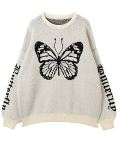 WEGO モチーフグラフィックフラッフィーニットプルオーバー