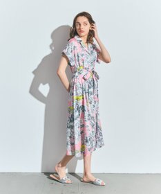 GRACE CONTINENTAL リゾートプリントツイルドレス