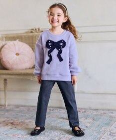 ANY KIDS リボン ニットソー トレーナー