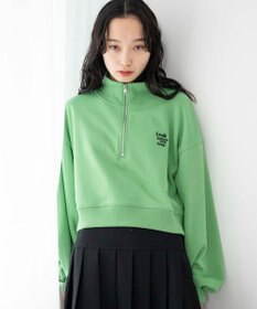 WEGO ハーフジップショートスウェット