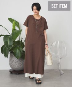 AMERICAN HOLIC 【2点セット】Tシャツ＋Uネックワンピース