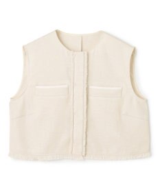 uncrave リネンライクツイル ジレブラウス