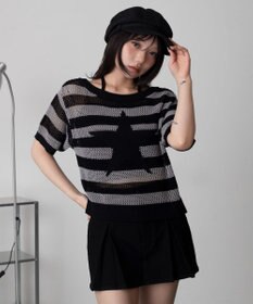 WEGO オフショルメッシュニット（S）