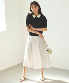 Feroux 【洗える】バイカラー襟 ニット