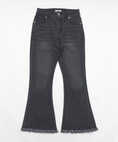 WEGO レースアップフリンジストレッチフレアデニムパンツ