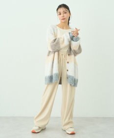 earth music&ecology グラデーション起毛ニットカーディガン