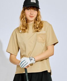 PW CIRCULUS 【吸水速乾 / UV遮蔽率99% UVカット / ストレッチ】【WOMEN】メッシュポケットモックネックT ゴルフウェア レディース