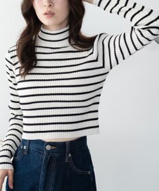 WEGO 【2025年秋冬新作】リブハイネックショートニット