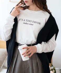 WEGO 【WEB限定】クルーネックプリントロンT