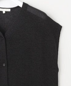 自由区 【カタログ掲載・洗える】ペーパーブレンドニット ジレ