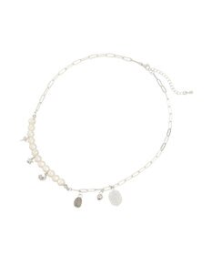 earth music&ecology パールＭＩＸチャームネックレス