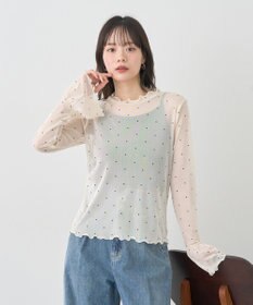 earth music&ecology フロッキードットメロープルオーバー