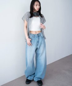 WEGO ワイドカーブデニムパンツ