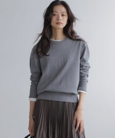 組曲 【加藤ローサさん着用】コットンカシミヤMIX刺繍入りニット