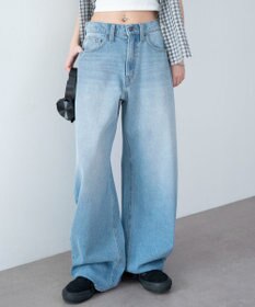 WEGO ワイドカーブデニムパンツ