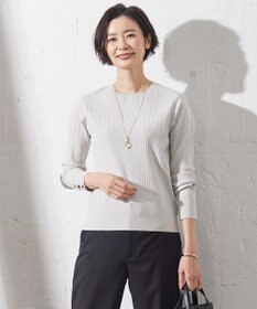 J.PRESS LADIES 【洗える】RAYON STRETCH PLAIN クルーネック ニット