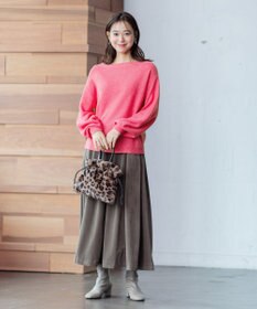 ANY 【洗える】カシミヤブレンドガーターニット