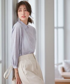 ANY SIS 【洗える】エンブロイダリースリーブ ブラウス