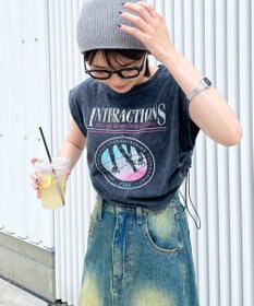 WEGO ヴィンテージウォッシュドロストデザインT