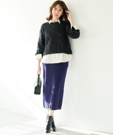 ANY SIS 【洗える・セットアップ可】アンチピリング総針ニット スカート