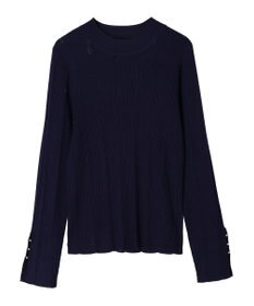 earth music&ecology 袖パールハイネックリブプルオーバー