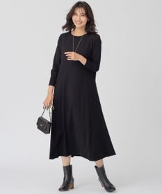 23区 ヴィスコースストレッチ ニット フレア ワンピース