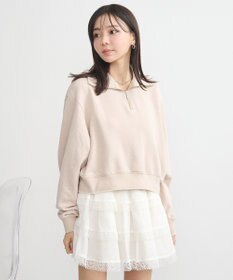 earth music&ecology ハーフジップラインプルオーバー