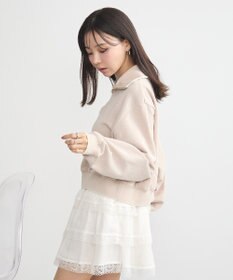 earth music&ecology ハーフジップラインプルオーバー