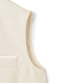 uncrave リネンライクツイル ジレブラウス