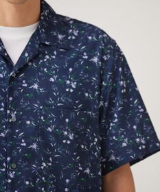 UNFILO MENS ボタニカルプリント オープンカラーシャツ【ギフトにもおすすめ】