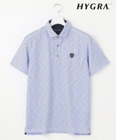23区GOLF 【MEN】「HYGRA」幾何柄清涼ポロシャツ