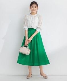 組曲 【洗える・イージーケア】カラーボイル フレアスカート