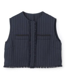 uncrave リネンライクツイル ジレブラウス