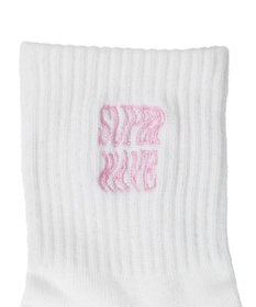 WEGO 底パイル刺繍デザインソックス（丈14㎝）