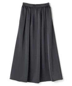 uncrave シャイニーダブルサテン フレアスカート