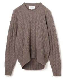 BEIGE， 【洗える】SEDONA / ウールカシミヤケーブルニット