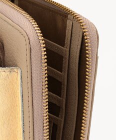 UNBILLION perche 牛革ハラコタイプ×ゴートモバイルウォレットショルダー