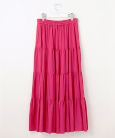 23区 L 【SLOW/一部店舗限定】ブライトリネン  ティアード スカート