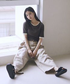 earth music&ecology レイヤードライクバイカラープルオーバー