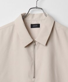 WEGO 【LUCY】アイススウェードハーフジップシャツ（S）