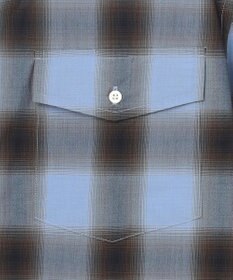 J.PRESS YORK STREET 【UNISEX】オンブレーチェック オープンカラーシャツ