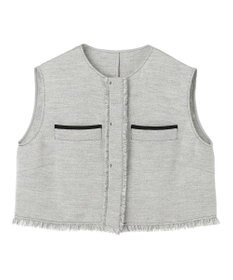 uncrave リネンライクツイル ジレブラウス